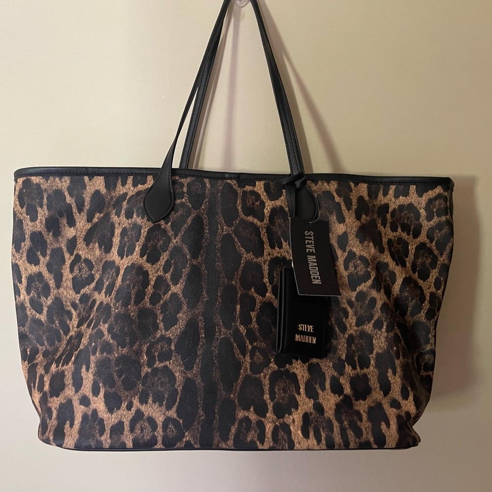 Steve Madden Blindy Leopard Tote